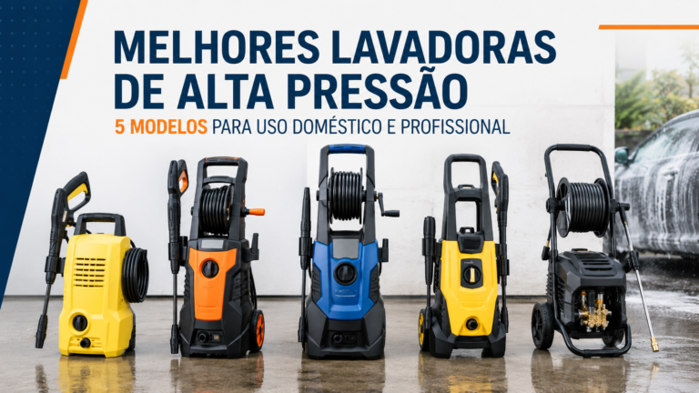 Cinco lavadoras de alta pressão para uso doméstico e profissional
