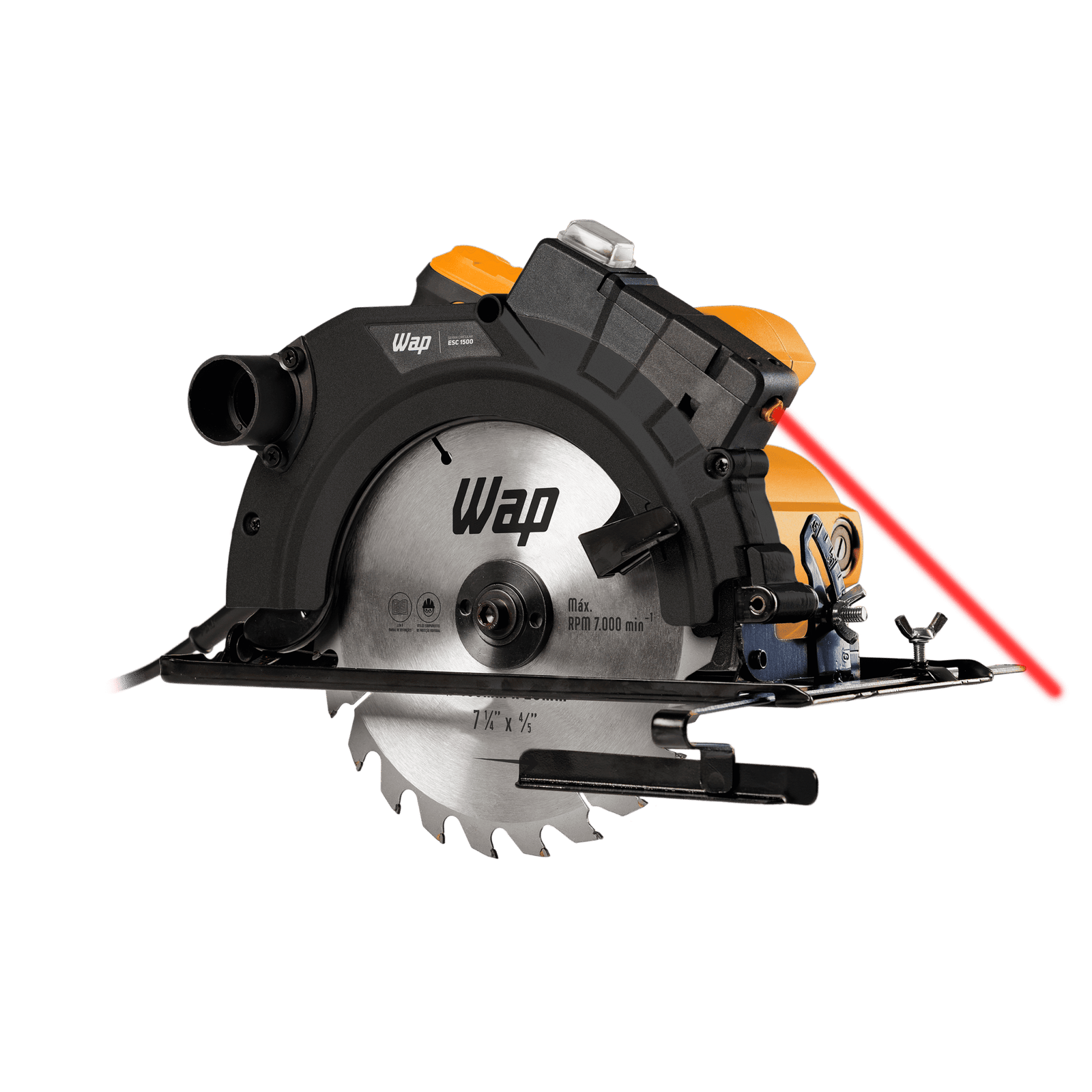 WAP ESC 1500 com saída para resíduos, guia paralela e linha laser