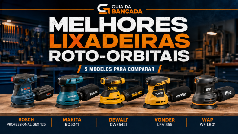 Cinco lixadeiras roto-orbitais de 125 mm comparadas